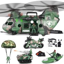 Conjunto de Brinquedo de Helicóptero Militar deAO com Luzes e Som Conjunto de Brinquedo de Helicóptero Militar deAO com Luzes e Som