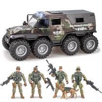 Conjunto de Brinquedo i diy Veículo Militar 8x8 com Figuras e Luzes Conjunto de Brinquedo i diy Veículo Militar 8x8 com Figuras e Luzes