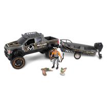 Conjunto de Brinquedo NKOK Realtree Ford F-250 com Barco de Pesca Conjunto de Brinquedo NKOK Realtree Ford F-250 com Barco de Pesca