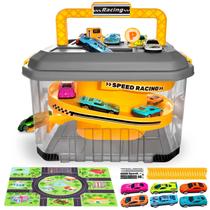 Conjunto de Brinquedo Pista de Carrinhos com Armazenamento Saichotoy 12 Carros e Tapete Conjunto de Brinquedo Pista de Carrinhos com Armazenamento Saichotoy 12 Carros e Tapete