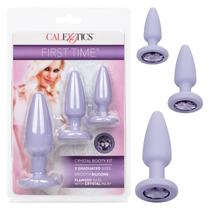 Conjunto de brinquedos Anal Butt Plug CalExotics First Time Crystal Purple