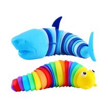 Conjunto De Brinquedos Antiestresse Cevioce Fidget Slug Em Cores Aleatórias, 2 Peças, Para Alívio De