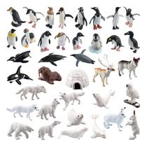 Conjunto de brinquedos Arctic Animal Figures, 37 peças de brinquedos infantis Polar Wildlife Conjunto de brinquedos Arctic Animal Figures, 37 peças de brinquedos infantis Polar Wildlife