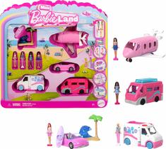 Conjunto de brinquedos Barbie Mini BarbieLand com 4 bonecas e 4 veículos Conjunto de brinquedos Barbie Mini BarbieLand com 4 bonecas e 4 veículos
