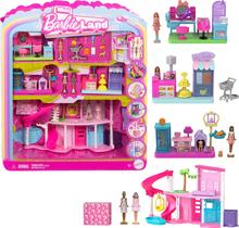 Conjunto de brinquedos Barbie Mini Land DreamHouse com 4 bonecas e 3 conjuntos de brinquedos