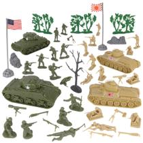 Conjunto de brinquedos BMC CTS WW2 Battle of Saipan com 45 unidades de homens do exército