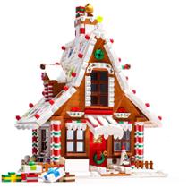 Conjunto de brinquedos Building Blocks Christmas Gingerbread House 1470 unidades