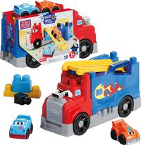 Conjunto de brinquedos Building Blocks Mega Bloks First Builders com 2 carros