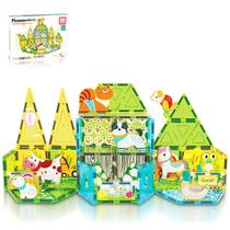Conjunto de brinquedos Building Blocks PicassoTiles Farm Animal com 8 figuras