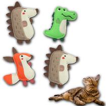 Conjunto de brinquedos Catnip Cat Toy Chew Kitten Toy para gatos, pacote com 4