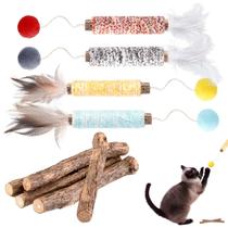 Conjunto de brinquedos Catnip Chew Jspupifip, pacote com 9 palitos naturais para gatos