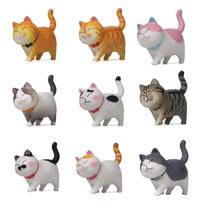 Conjunto de brinquedos da coleção Halloluck com 9 bonecos de gato em miniatura