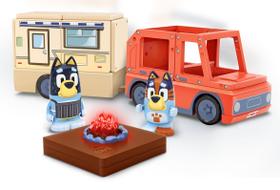 Conjunto de brinquedos de azulejos magnéticos TILE TOWN Bluey Heeler Camper de 13 peças