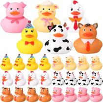 Conjunto de brinquedos de banho HyDren de 72 peças Farm Animal Rubber Duck