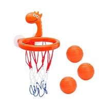Conjunto De Brinquedos De Banho Para Crianças, Jogo De Água, Ventosa, Cesta De Basquete Com 3 Bolas