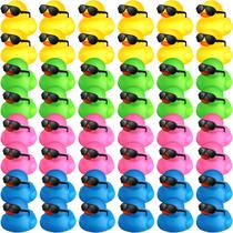 Conjunto de brinquedos de banho Rubber Ducks Chivao 48 unidades com óculos de sol Conjunto de brinquedos de banho Rubber Ducks Chivao 48 unidades com óculos de sol
