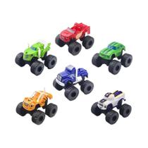 Conjunto De Brinquedos De Carro De Corrida Para Crianças 6 Peças Blaze Monster Crusher Caminhão