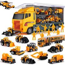 Conjunto de Brinquedos de Construção - 19 peças, Transporte Duplo, Presente para Crianças
