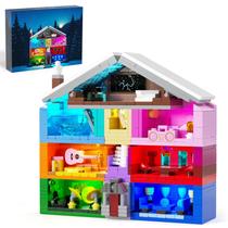 Conjunto de brinquedos de construção DreamCreators House com luz LED para adultos