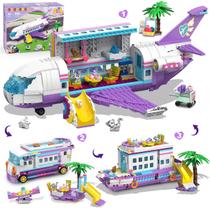 Conjunto de brinquedos de construção HOGOKIDS 3 em 1 Friends Airplane 808PCS