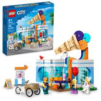 Conjunto de brinquedos de construção LEGO City Ice-Cream Shop 60363 com 3 minifiguras