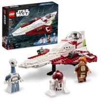 Conjunto de brinquedos de construção LEGO Star Wars Obi-wan Kenobi Starfighter 75333 com minifiguras, sabre de luz, nave estelar clone de Attack of The Clones, crianças com mais de 7 anos