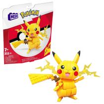 Conjunto de Brinquedos de Construção Mega Pokémon Pikachu - 205 Peças (4 Polegadas)