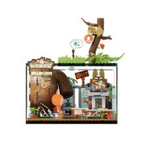 Conjunto de brinquedos de construção POP MART The Monsters Forest Secret Base Conjunto de brinquedos de construção POP MART The Monsters Forest Secret Base