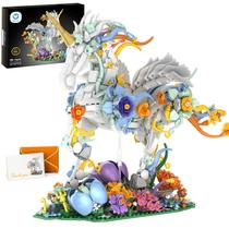 Conjunto de brinquedos de construção Sillbird Flowers Unicorn com 1472 peças Conjunto de brinquedos de construção Sillbird Flowers Unicorn com 1472 peças