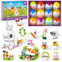 Conjunto de brinquedos de construção Wisdom Castle Easter Bunny com coelho 12 em 1