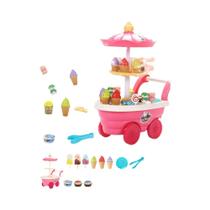 Conjunto De Brinquedos De Cozinha De Caminhão De Sorvete Para Meninas, Carrinho De Doces De