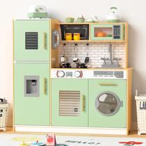 Conjunto de brinquedos de cozinha de madeira Babytronic Interactive com luz e som