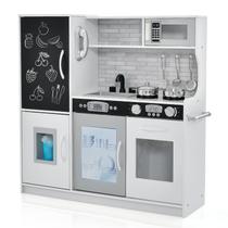 Conjunto de brinquedos de cozinha HONEY JOY Kids Wooden Little Chef White Conjunto de brinquedos de cozinha HONEY JOY Kids Wooden Little Chef White