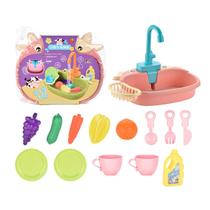 Conjunto de brinquedos de cozinha infantil com água corrente Presentes educativos para meninas meninos Conjunto de brinquedos de cozinha infantil com água corrente Presentes educativos para meninas meninos