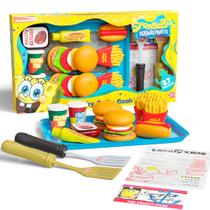 Conjunto de brinquedos de cozinha Lollipop Spongebob Kids com comida e brinquedos de 3 a 5 anos