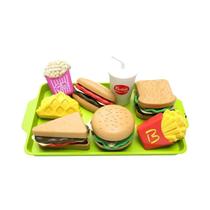 Conjunto De Brinquedos De Cozinha Para Crianças Com Hambúrguer, Batata Frita E Sanduíche Para