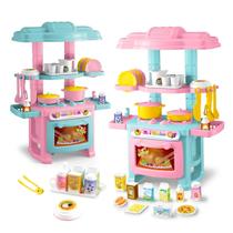 Conjunto De Brinquedos De Cozinha Para Crianças Com Pia, Forno, Acessórios De Comida, Mini Corte