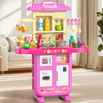 Conjunto de brinquedos de cozinha para crianças MSKOLER 91x28x91 cm com luz e som