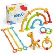 Conjunto de Brinquedos de Dentição com Ventosa para Bebês Weyú 3 a 24 Meses Conjunto de Brinquedos de Dentição com Ventosa para Bebês Weyú 3 a 24 Meses