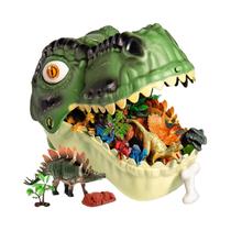 Conjunto De Brinquedos De Dinossauro Com 46 Peças, Figuras De Dinossauros Em Caixa De Armazenamento,