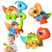 Conjunto de brinquedos de dinossauro HOPANDOS Magnetic Mix or Match com luzes 3-5Y Conjunto de brinquedos de dinossauro HOPANDOS Magnetic Mix or Match com luzes 3-5Y