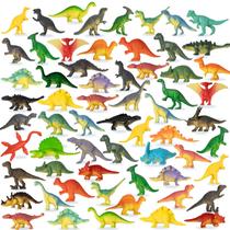 Conjunto de brinquedos de dinossauro OumuaMua Mini 78 unidades para crianças e meninos com estojo