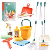 Conjunto de brinquedos de limpeza Jenilily Detachable Broom Dustpan Mop 1-3Y