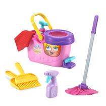 Conjunto de brinquedos de limpeza LeapFrog Clean Sweep Learning Caddy Pink