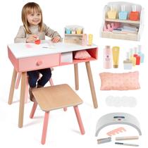 Conjunto de brinquedos de madeira Pretend Nail Salon Svan com 20 peças