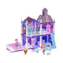 Conjunto De Brinquedos De Montagem De Castelo De Princesa Em 3D Para Meninas, Casa De Bonecas Para