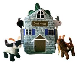 Conjunto de brinquedos de pelúcia Adore 12 Goat Farm House Conjunto de brinquedos de pelúcia Adore 12 Goat Farm House