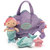 Conjunto de brinquedos de pelúcia GUND Mermaid Adventure com Rattle, Squeaker 8"