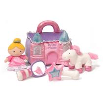 Conjunto de brinquedos de pelúcia GUND Princess Castle com Rattle, Squeaker & Crinkle