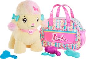 Conjunto de Brinquedos de Pelúcia Mattel Barbie Hairdresser Poodle com Luz